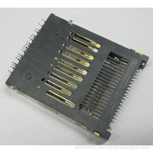 SIM Card Connector, Push Push (19-pin), Board Top